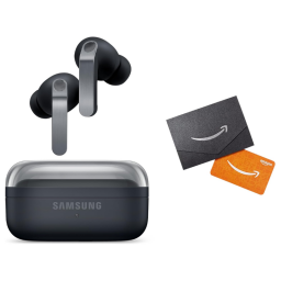 Samsung Galaxy Buds 4 Pro + $30 Amazon Gift Card on white background
