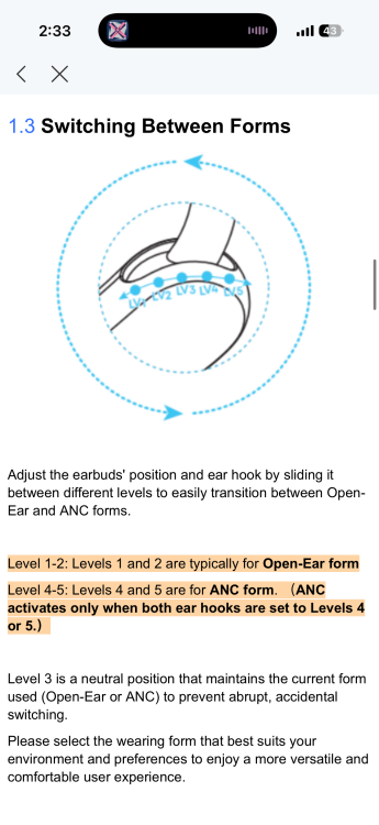 screenshot from soundcore app