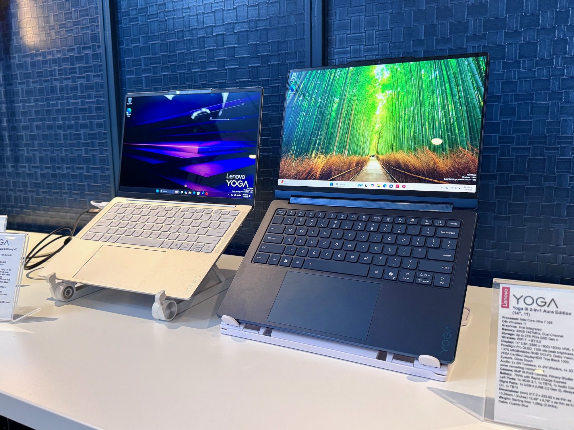 new lenovo legion yoga laptops on display