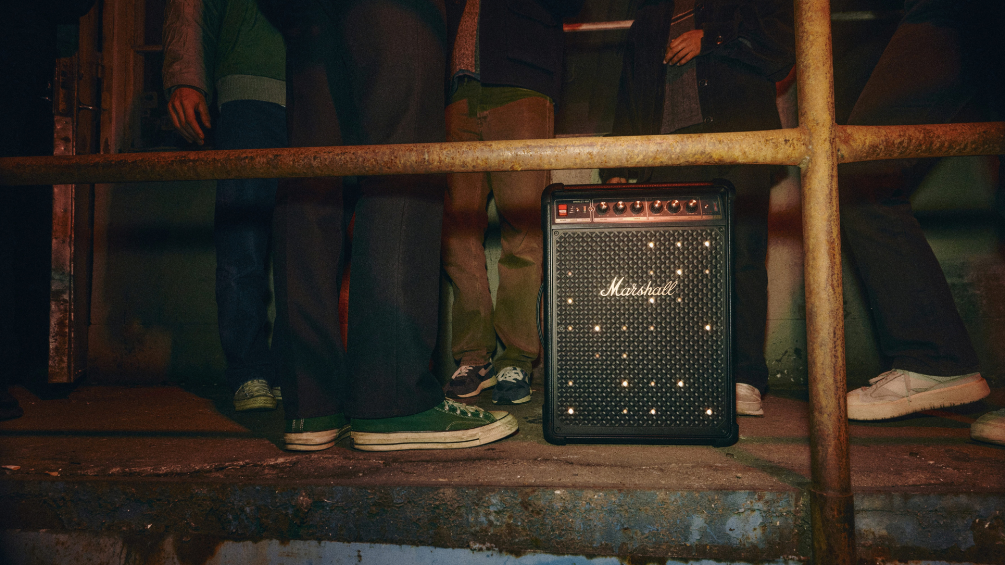 A Marshall Bromley 450 on the ground at party