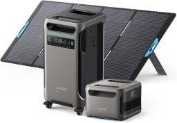Anker Soloix F3800 Portable Power Station, BP3800 Expansion Battery, and 400W Solar Panel