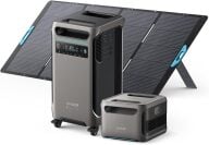 Anker Soloix F3800 Portable Power Station, BP3800 Expansion Battery, and 400W Solar Panel