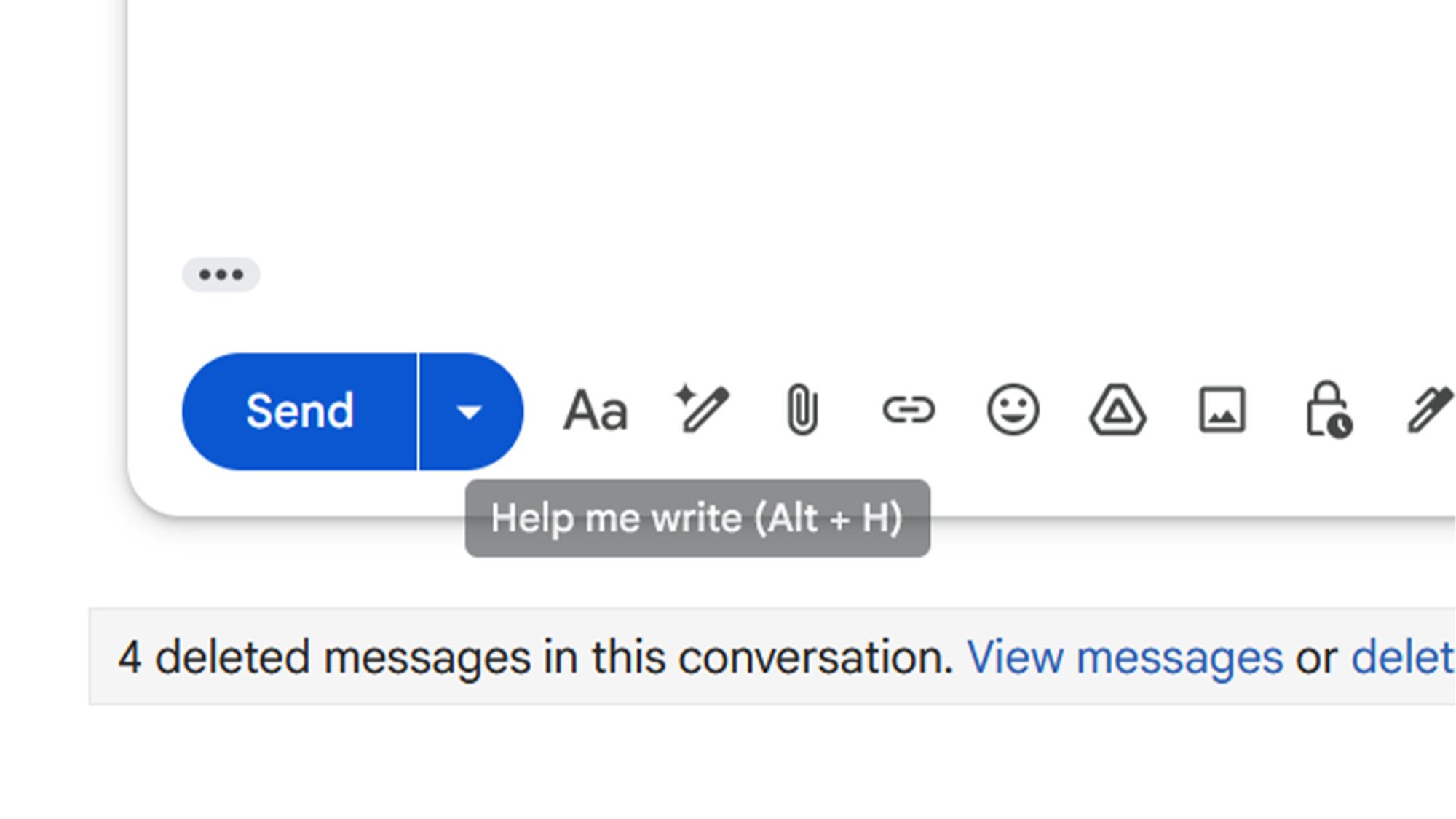 A zoomed-in screenshot showing the bottom of a Gmail message.