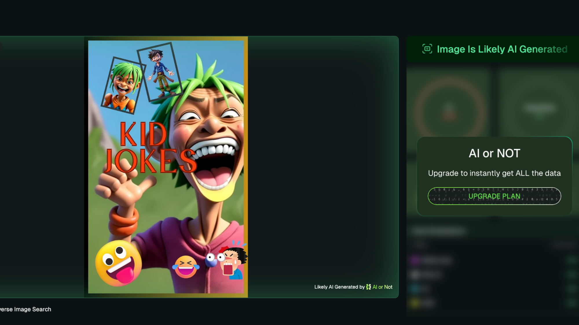 An AI book cover in the AI or Not program