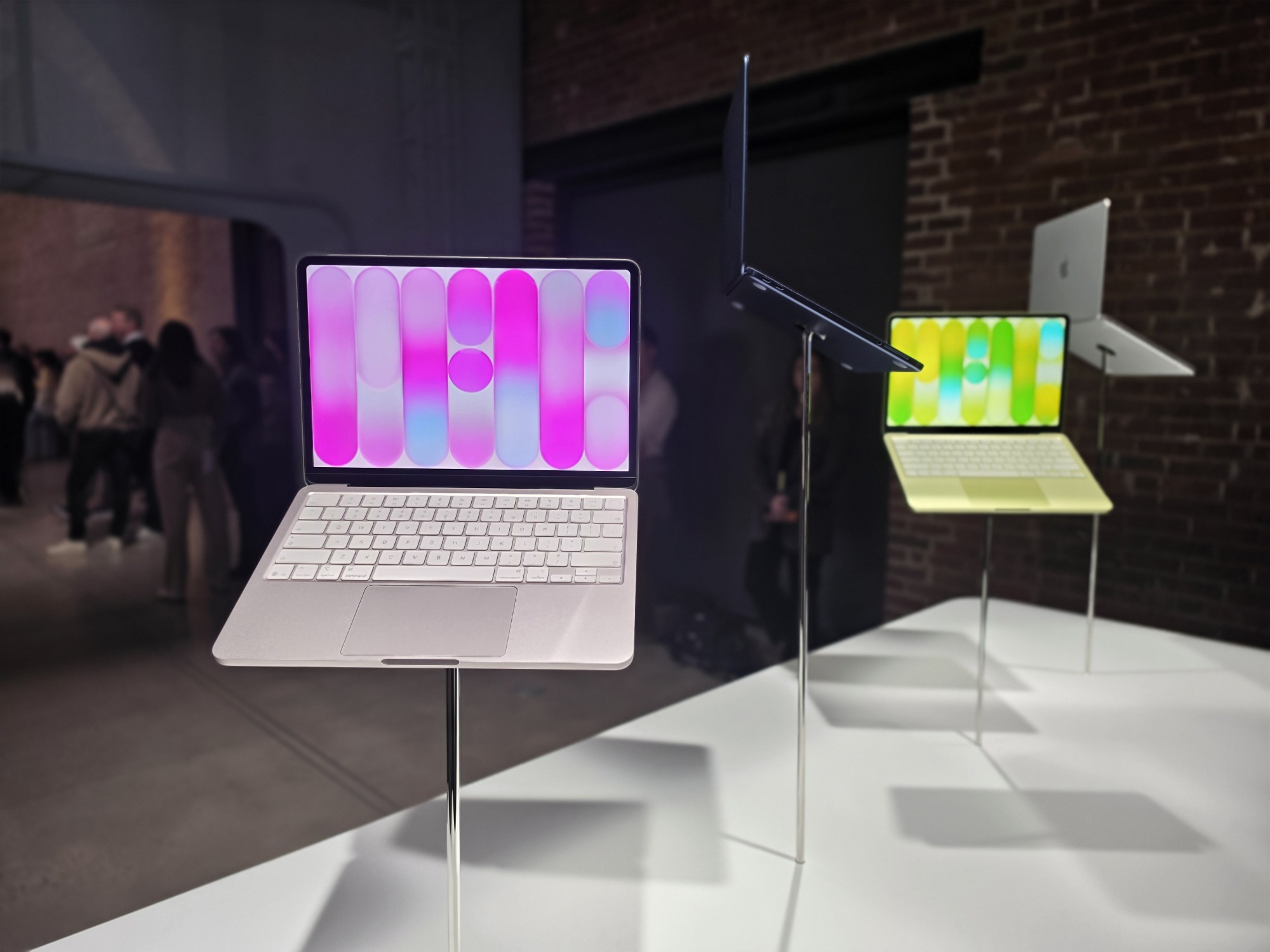 the macbook neo on display
