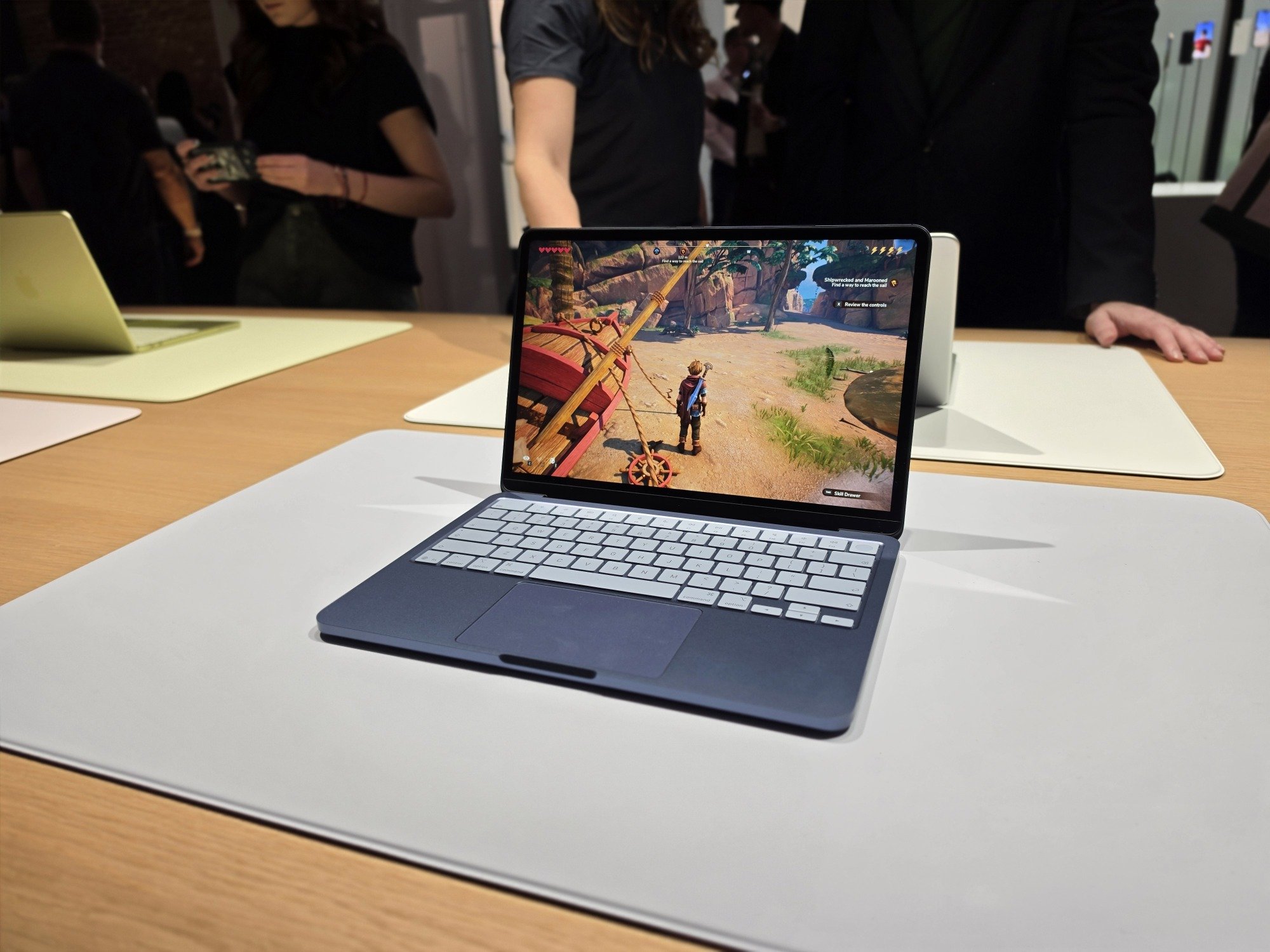 the macbook neo on display