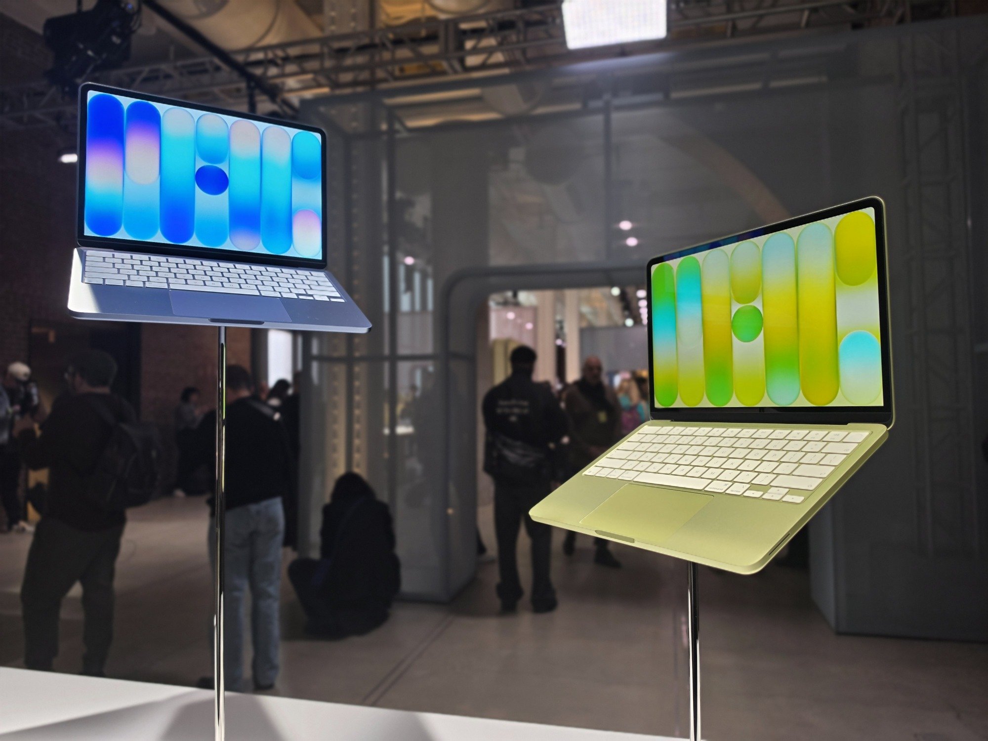 the macbook neo on display