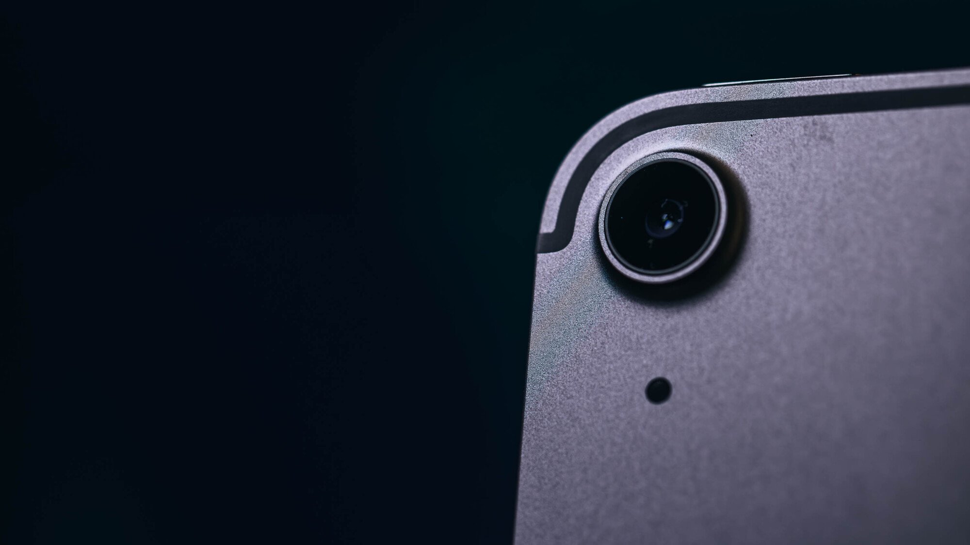 A close-up view of the iPad Air camera.