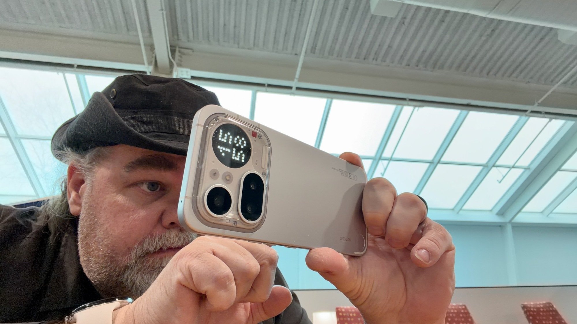 man using Nothing Phone (4a) Pro