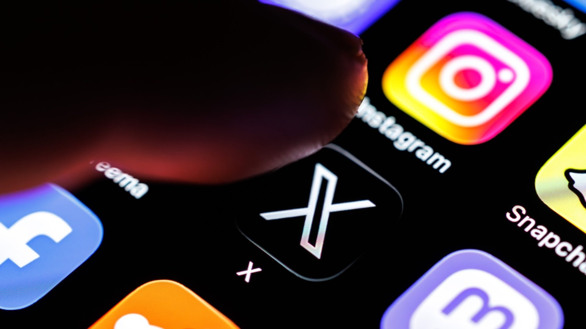 X logo on a smartphone.