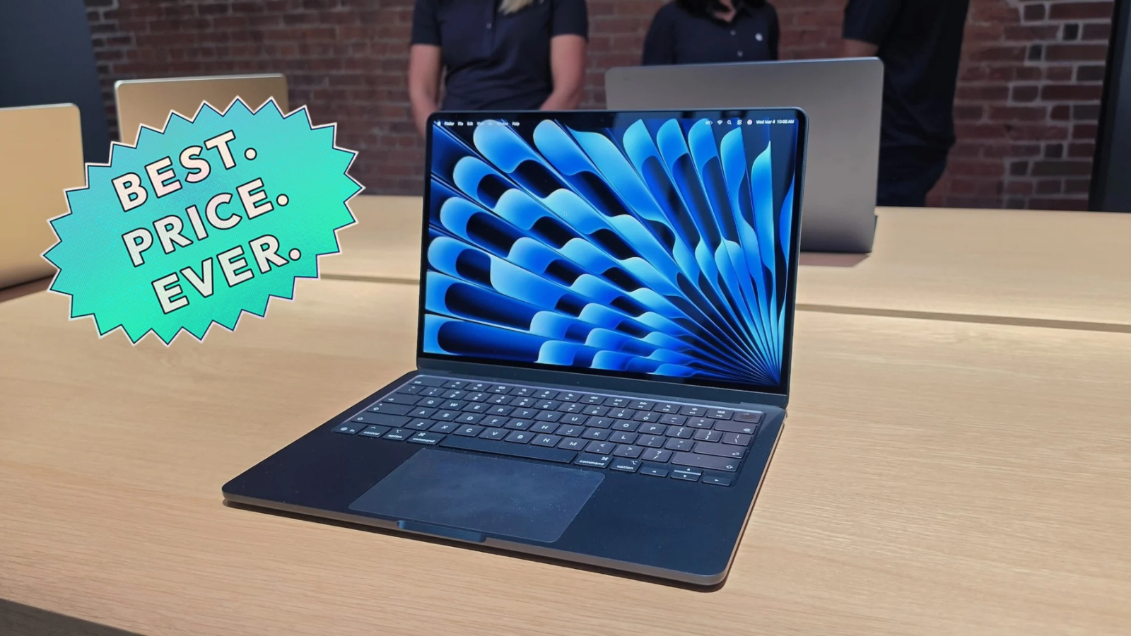 Apple M5 MacBook Air on display 