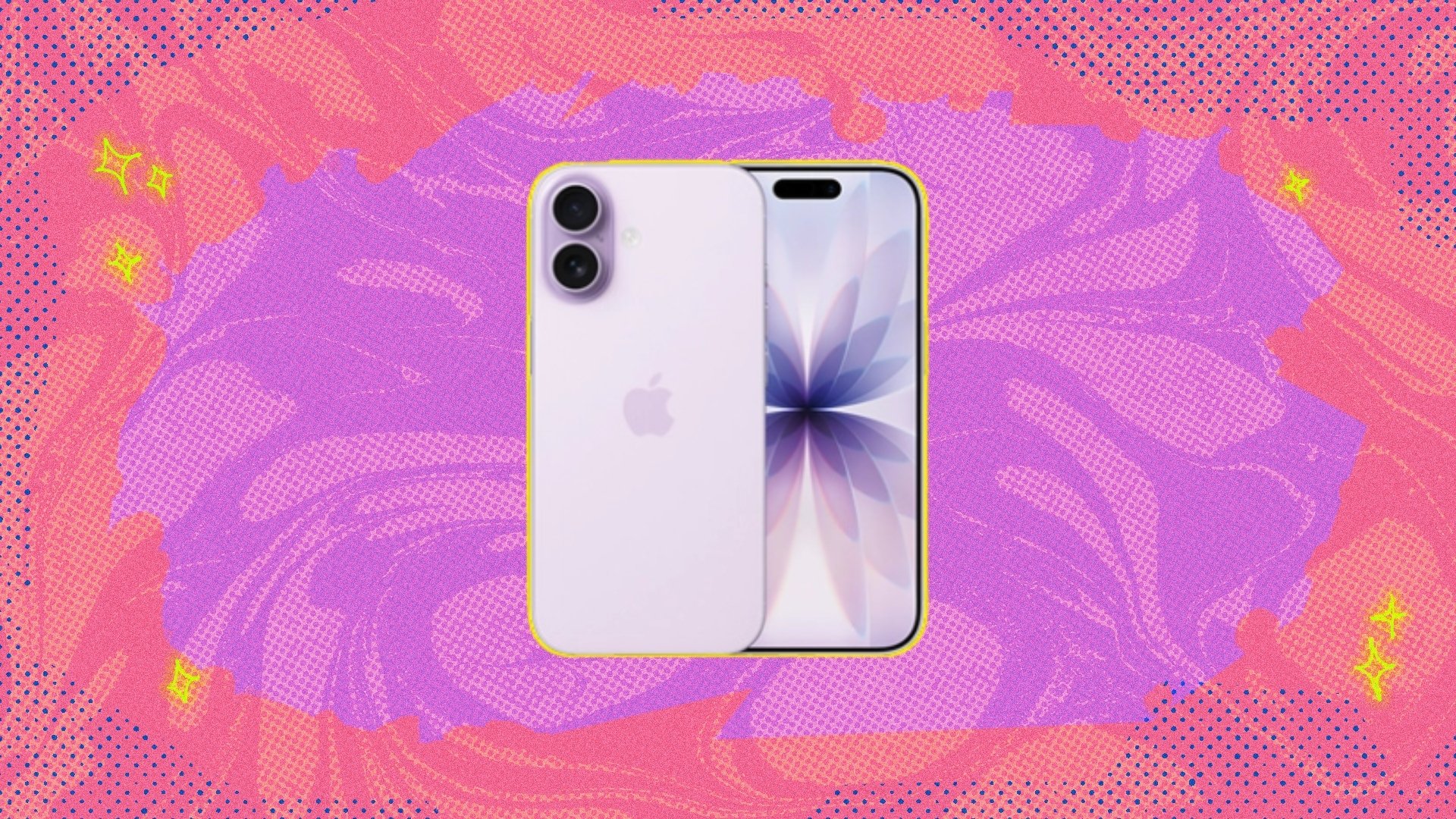 Apple iPhone 17 on Mashable composite background