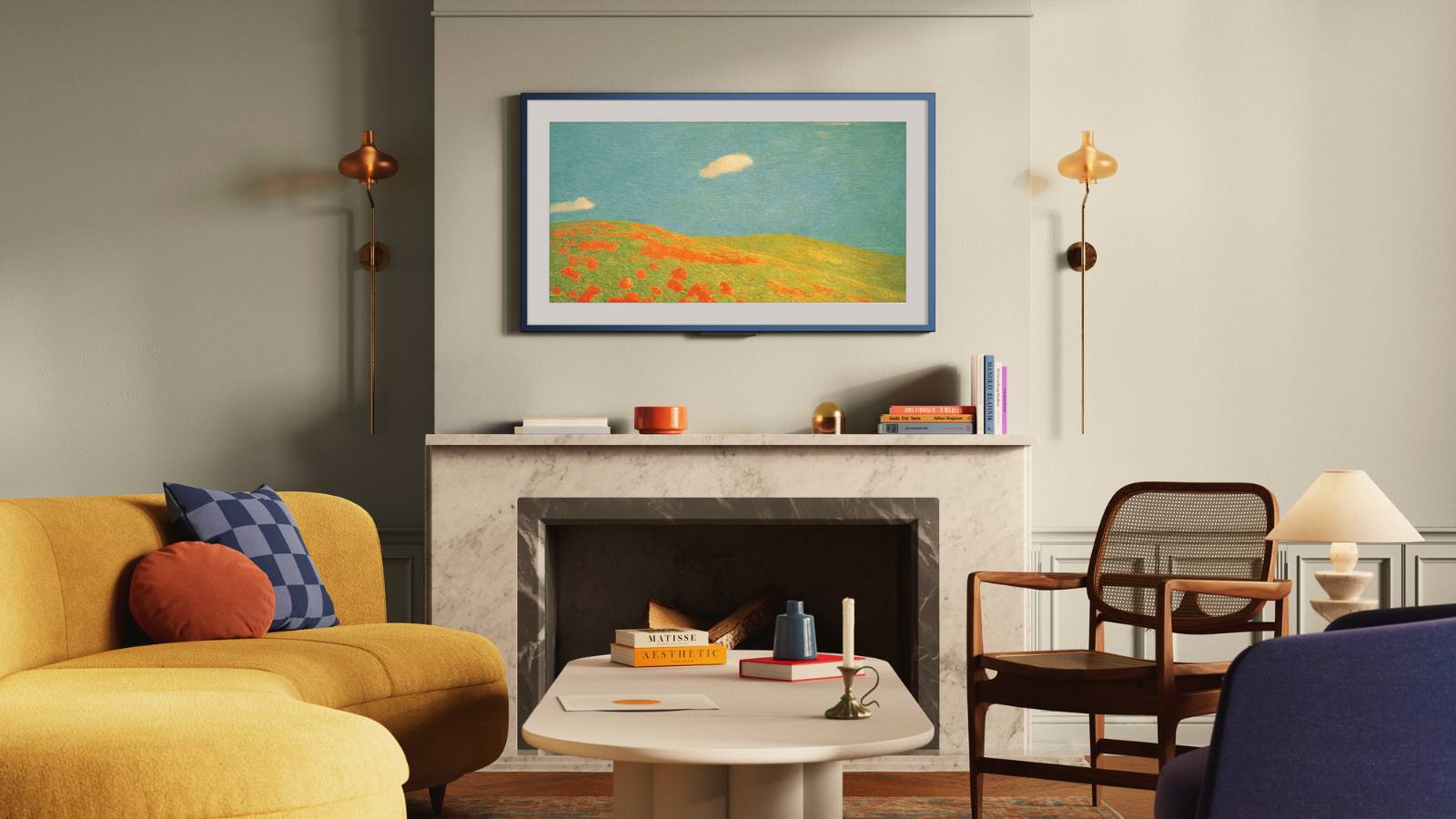 the amazon ember artline tv in a living room