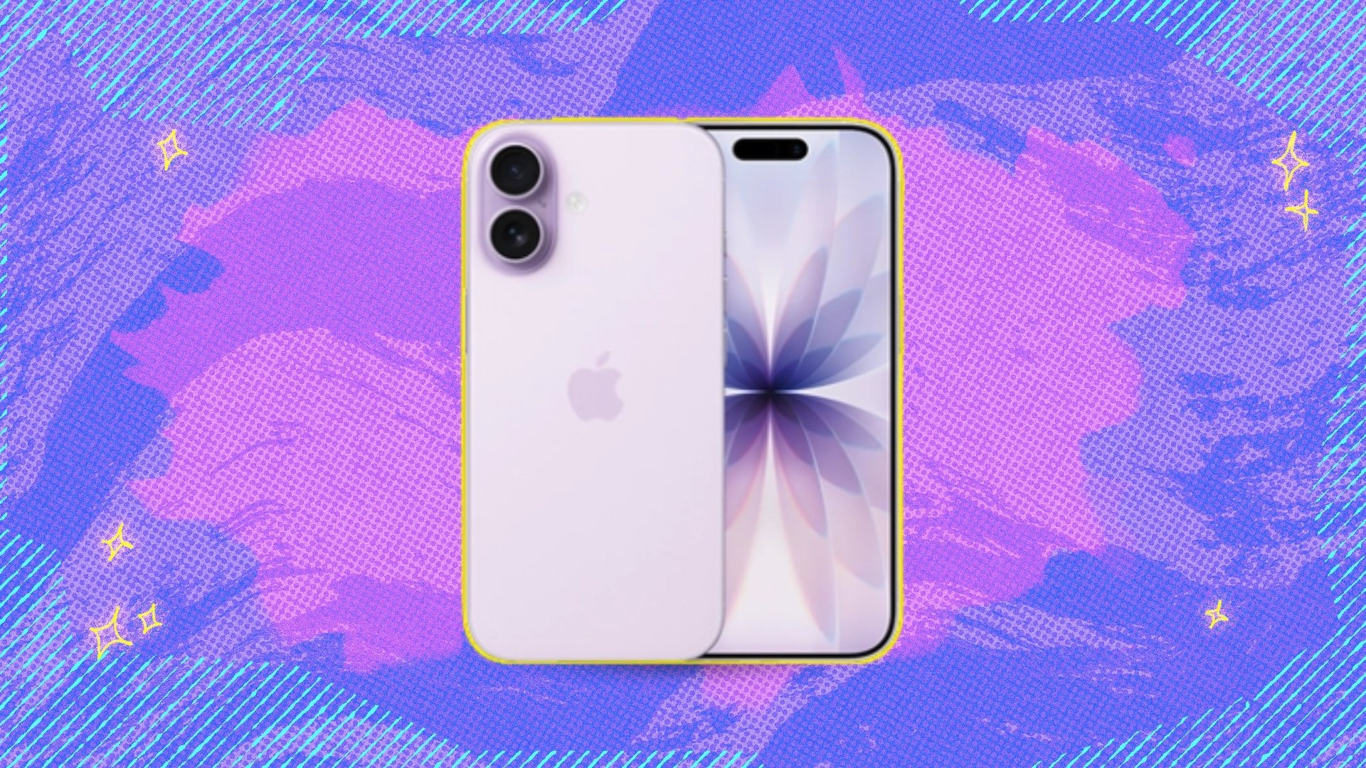 Apple iphone on composite background