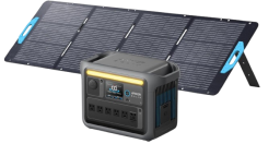 Anker Solix C1000 portable power station with a 200W solar panel
