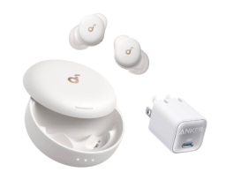 Anker Soundcore Sleep A30 earbuds and case with Anker Nano charging block