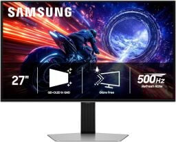samsung 27-inch odyssey oled g6 gaming monitor against a white background