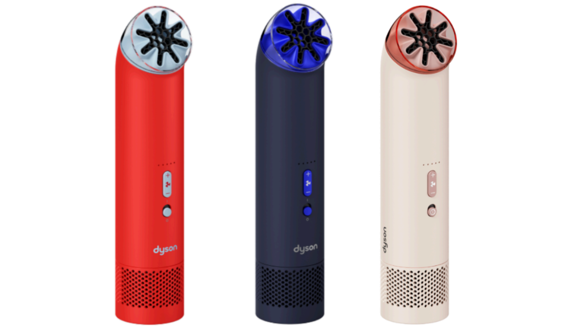 the dyson hushjet mini cool in three colors