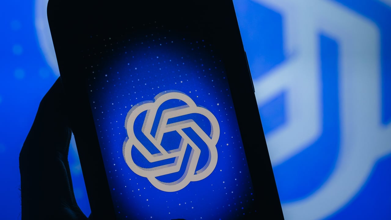 Photograph of ChatGPT logo appearing on a smartphone