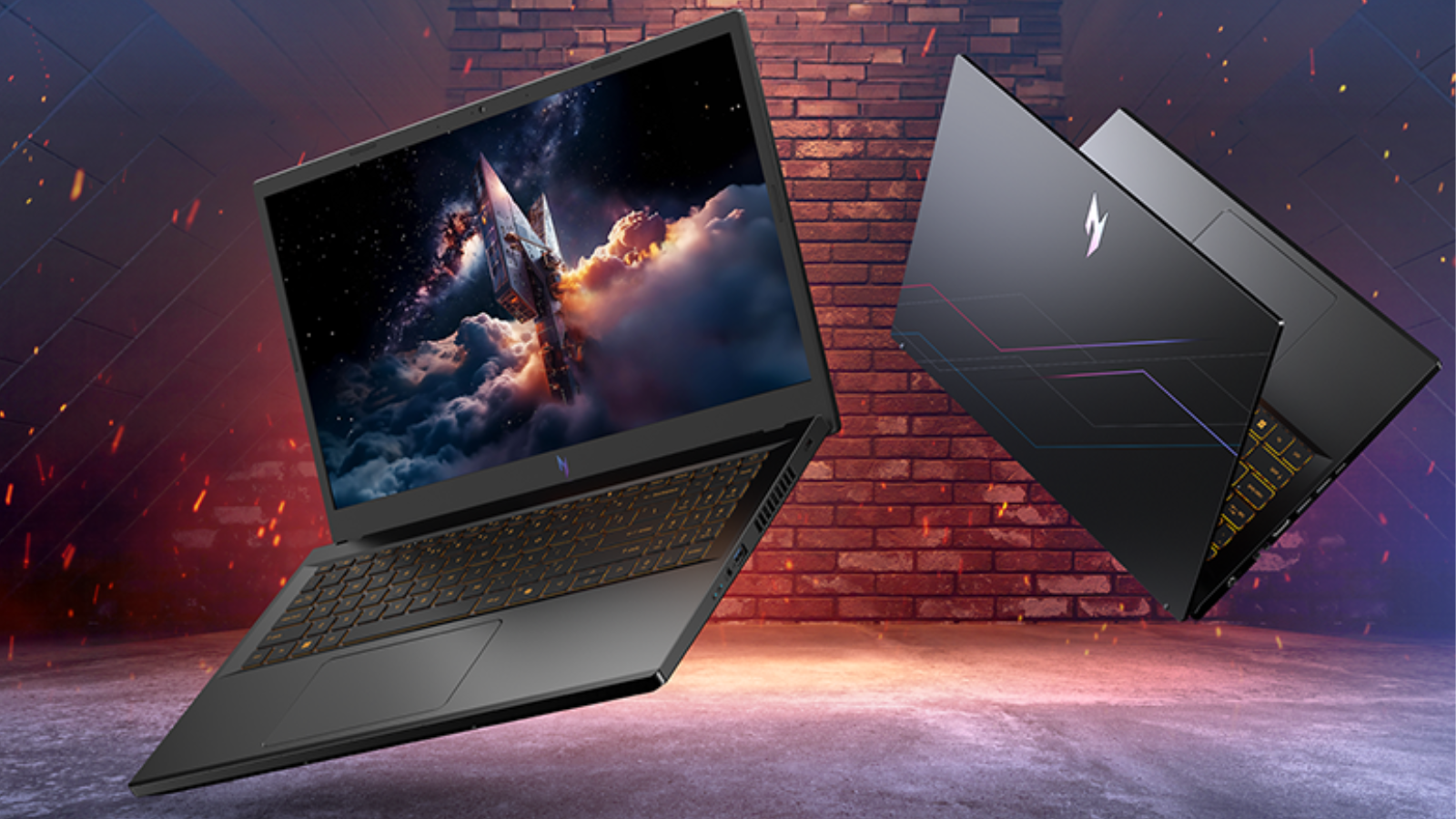 Acer nitro v 15 gaming laptop from multiple angles