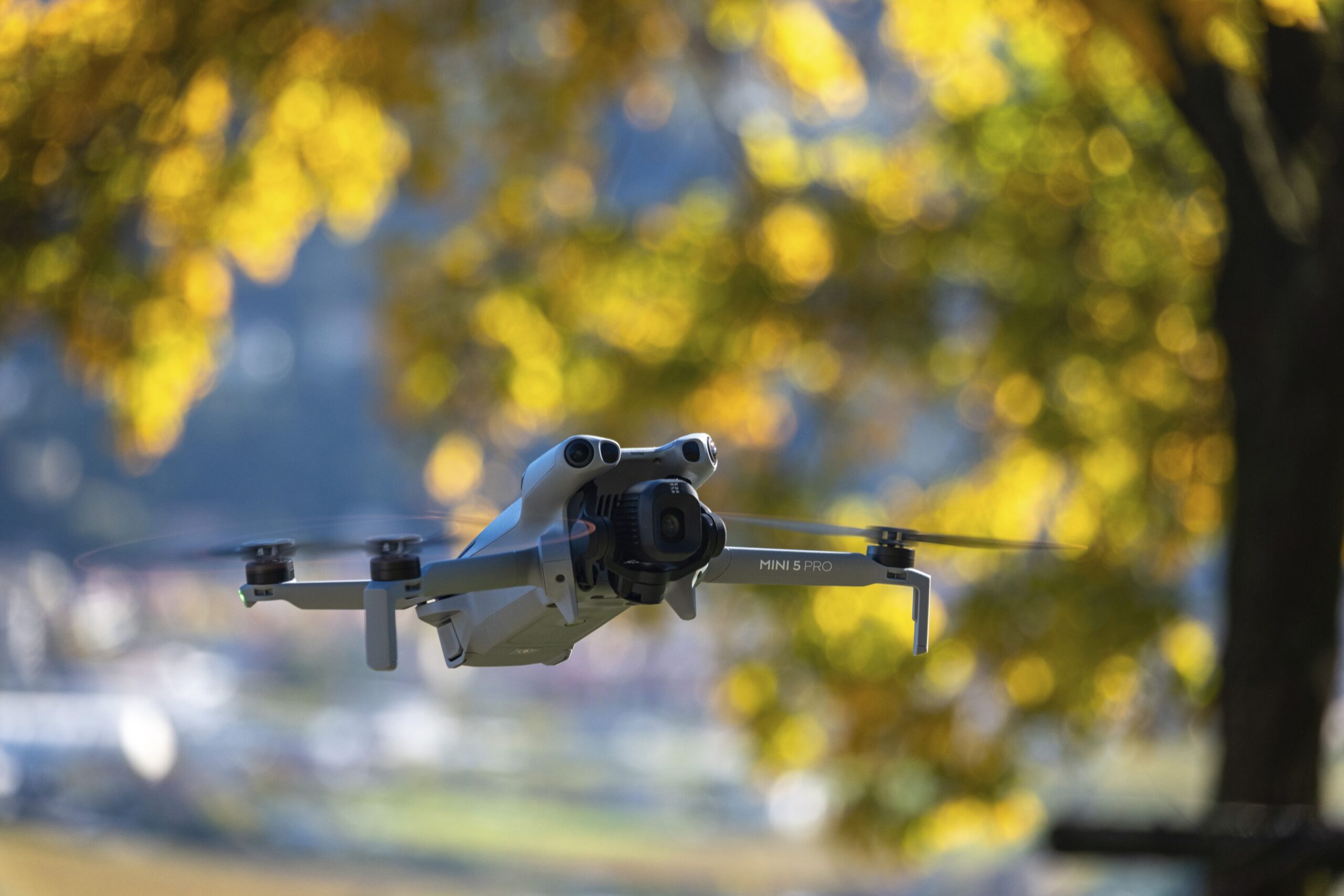 Dji Mini Pro 5 Drone with Autumn Vineyards in the Background