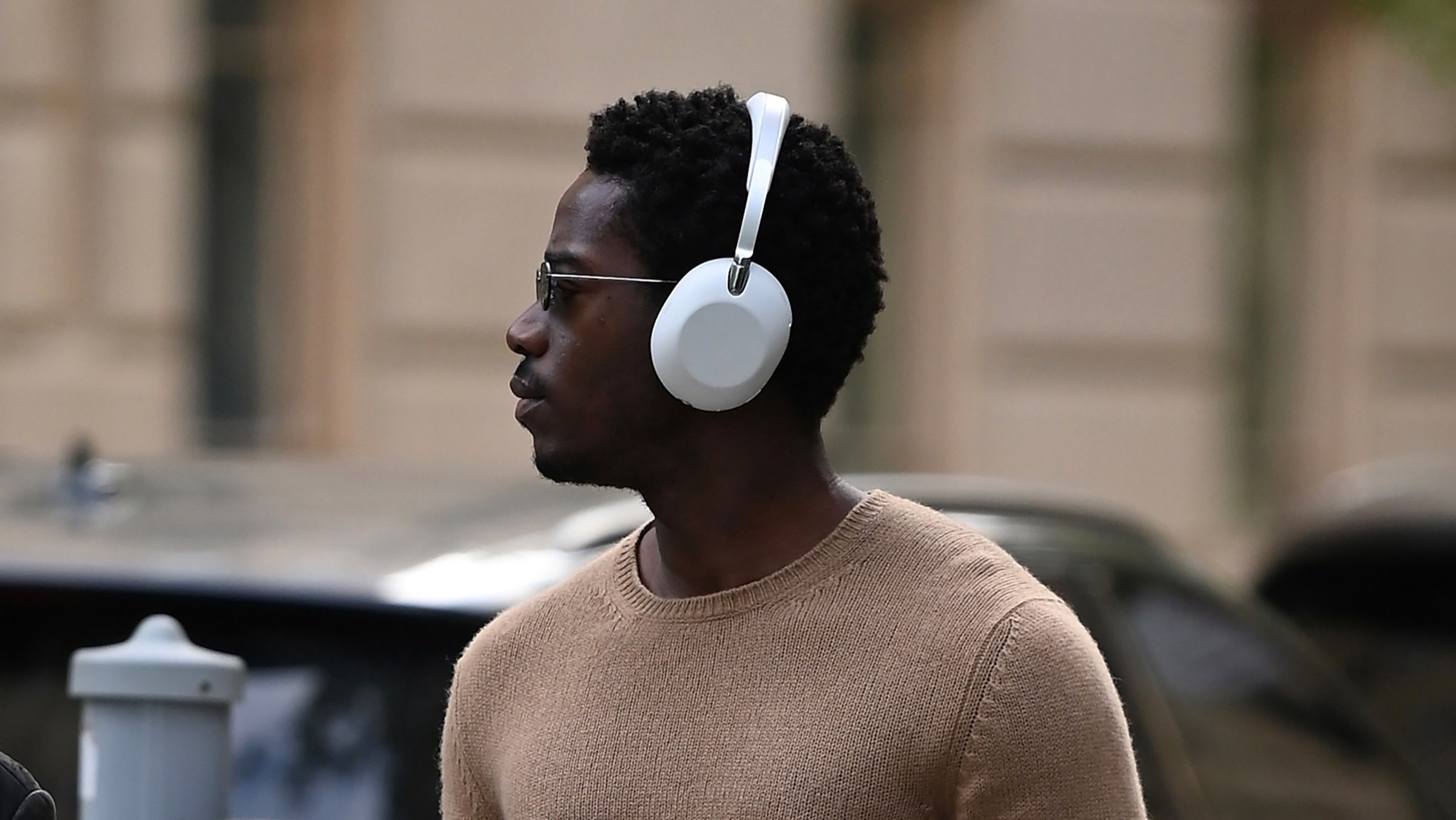 actor Damson Idris is seen wearing unknown Sony headphones in new york city on May 3, 2026