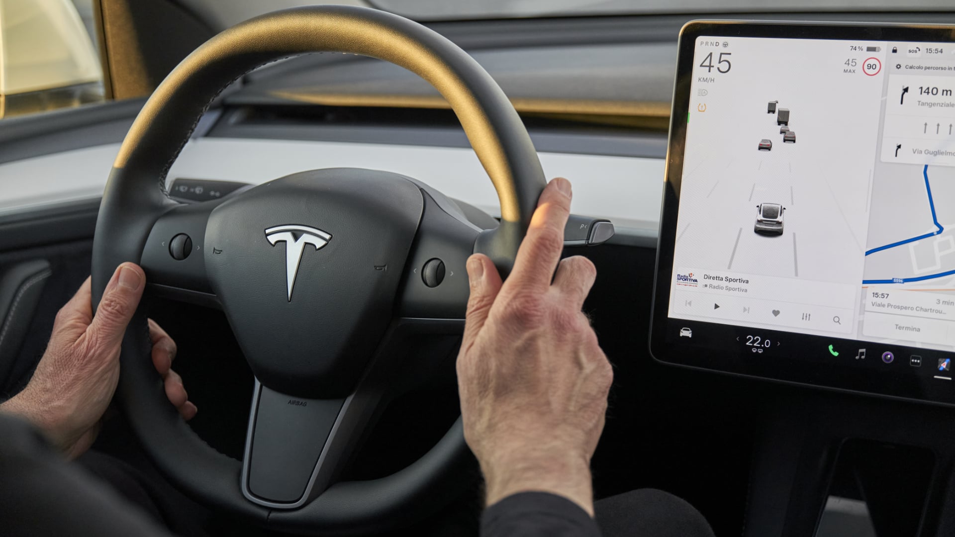 Tesla interior
