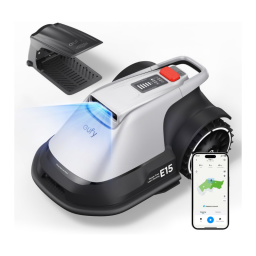 Eufy Robot Lawn Mower E15 on white background