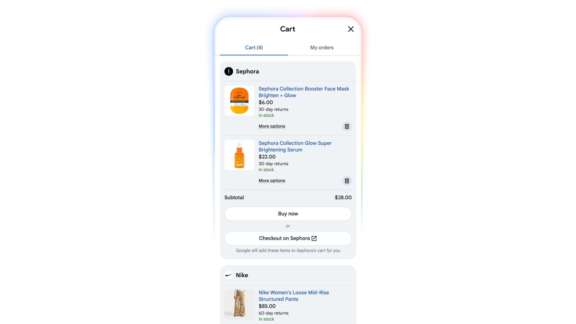 The Google universal shopping cart