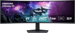 The Samsung 49-Inch Odyssey G9 (G95C) DQHD Gaming Monitor on a white background