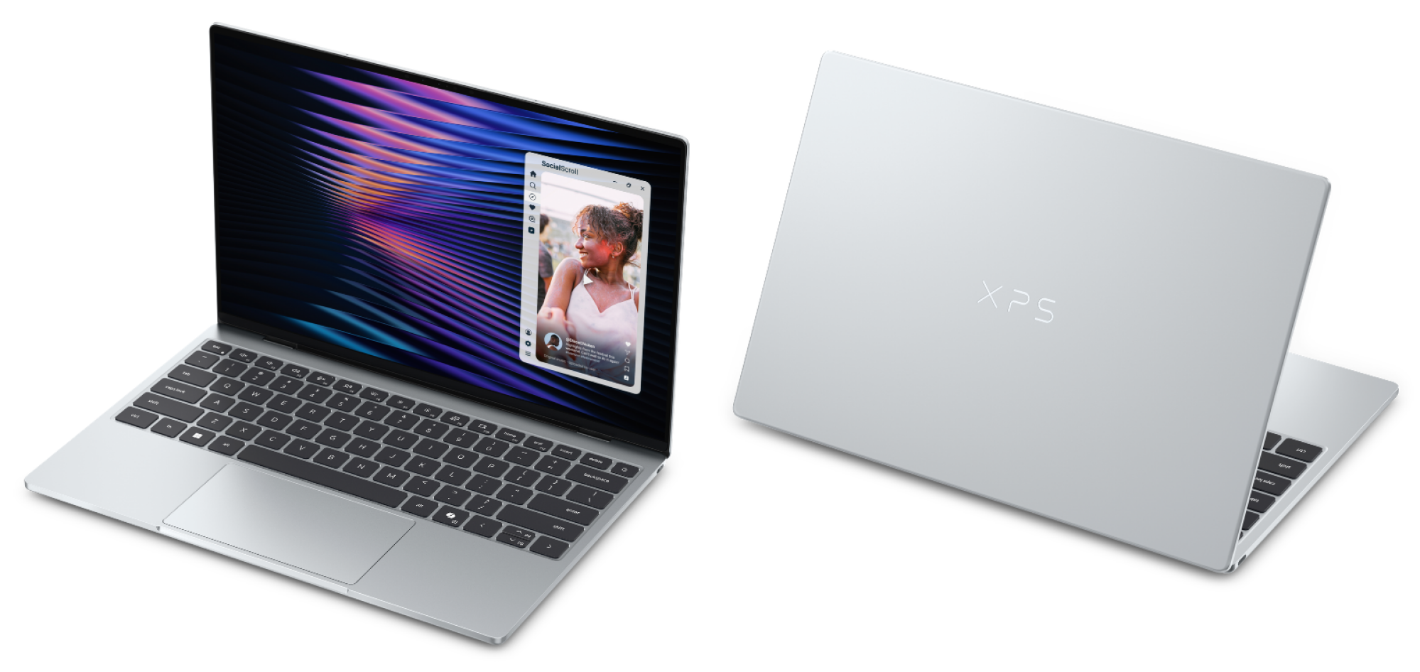 the front and back of the dell xps 13