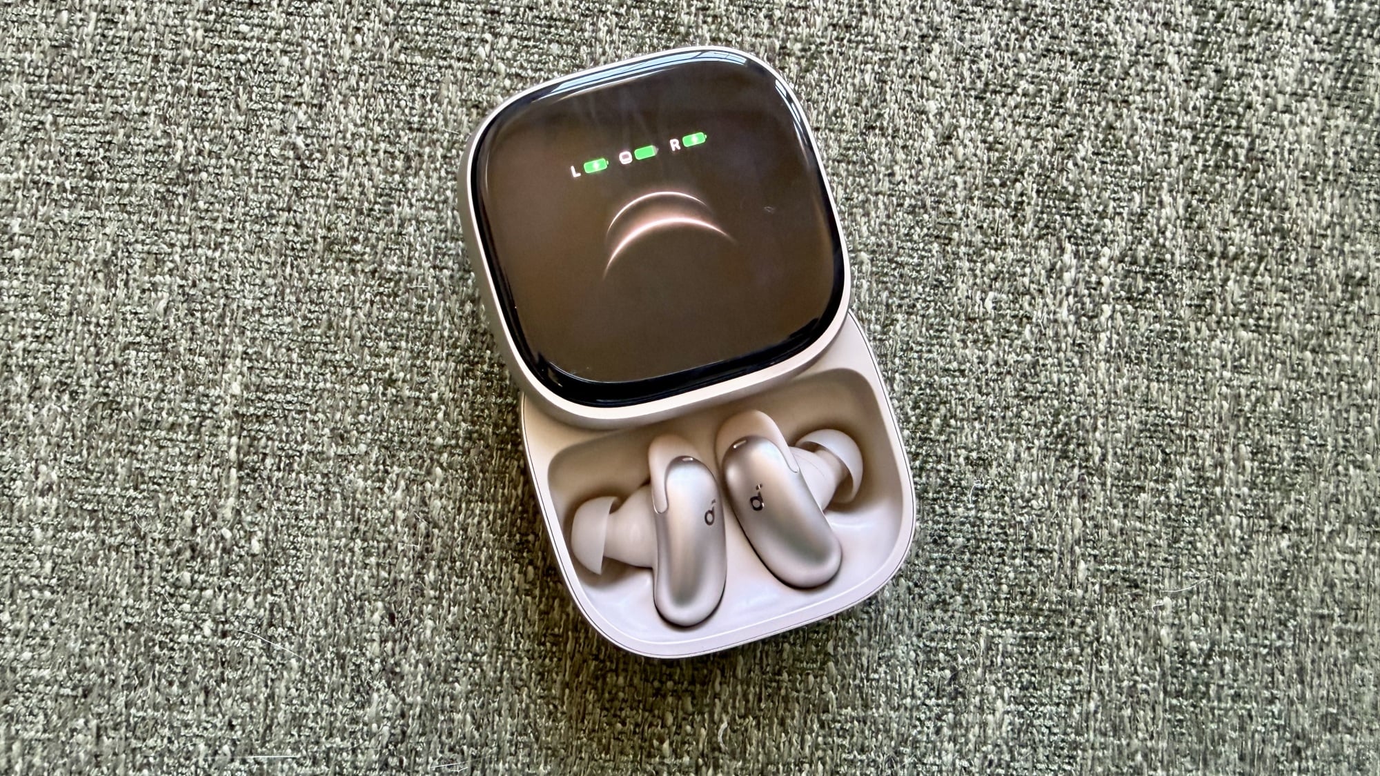 Soundcore Liberty 5 Pro Max earbuds in case