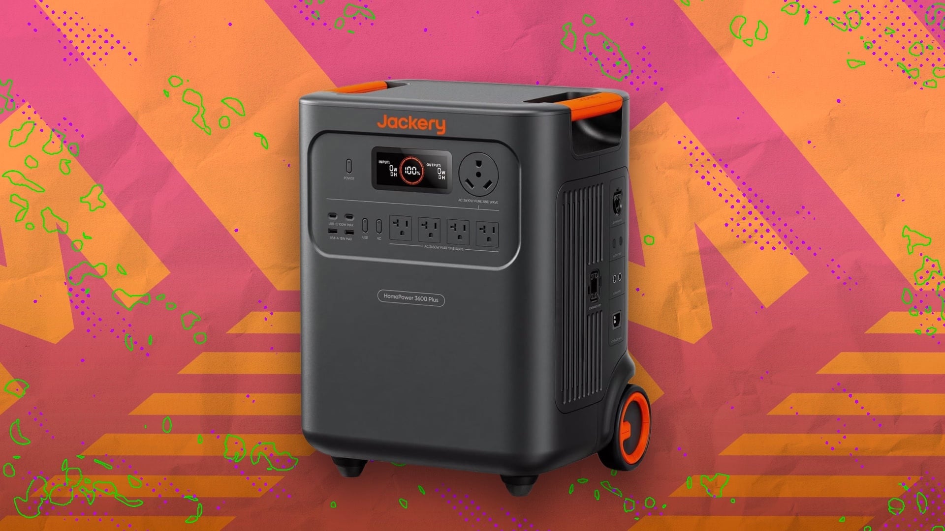 Jackery HomePower 3600 Plus on composite background