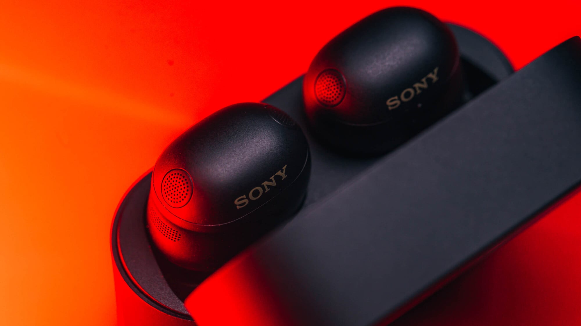 sony xm6 earbuds in charging case