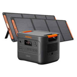 The Jackery HomePower 3000 portable power station with two 200W solar panels
