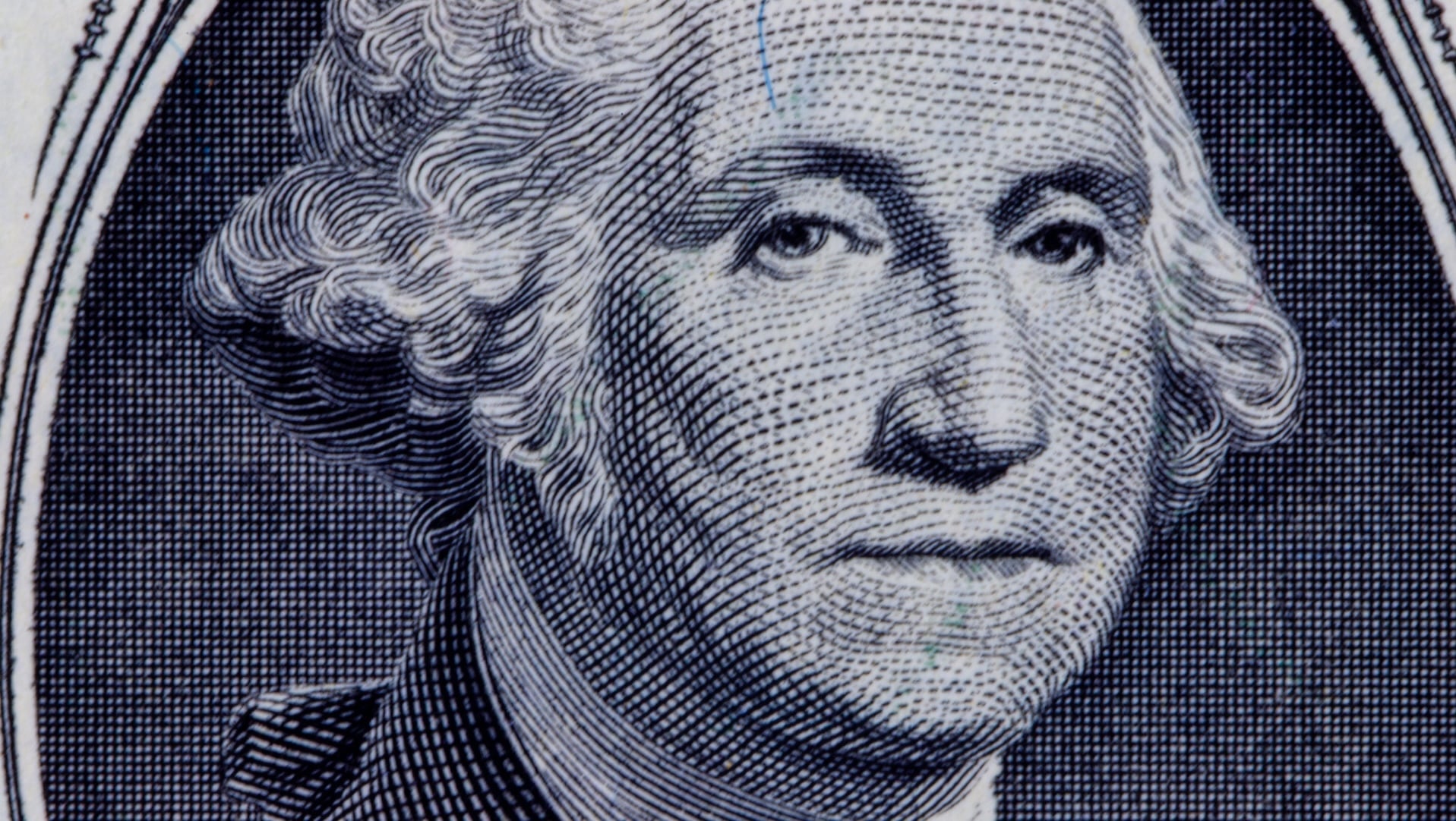 George Washington on the dollar bill