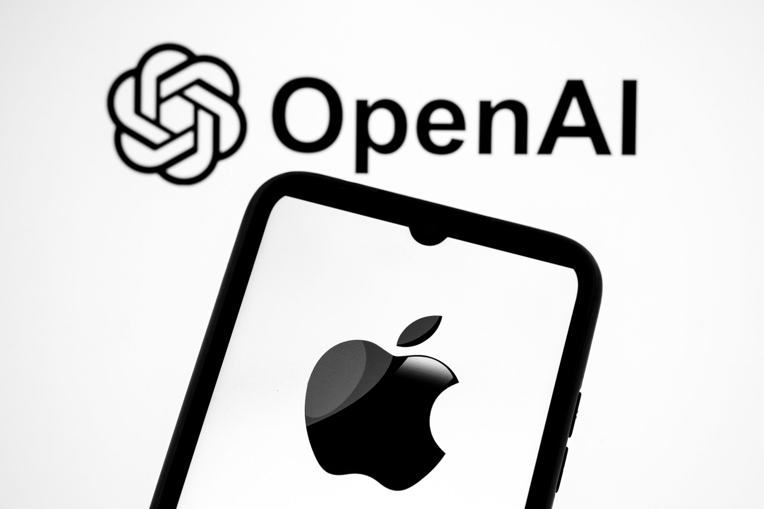 Apple and OpenAI logos