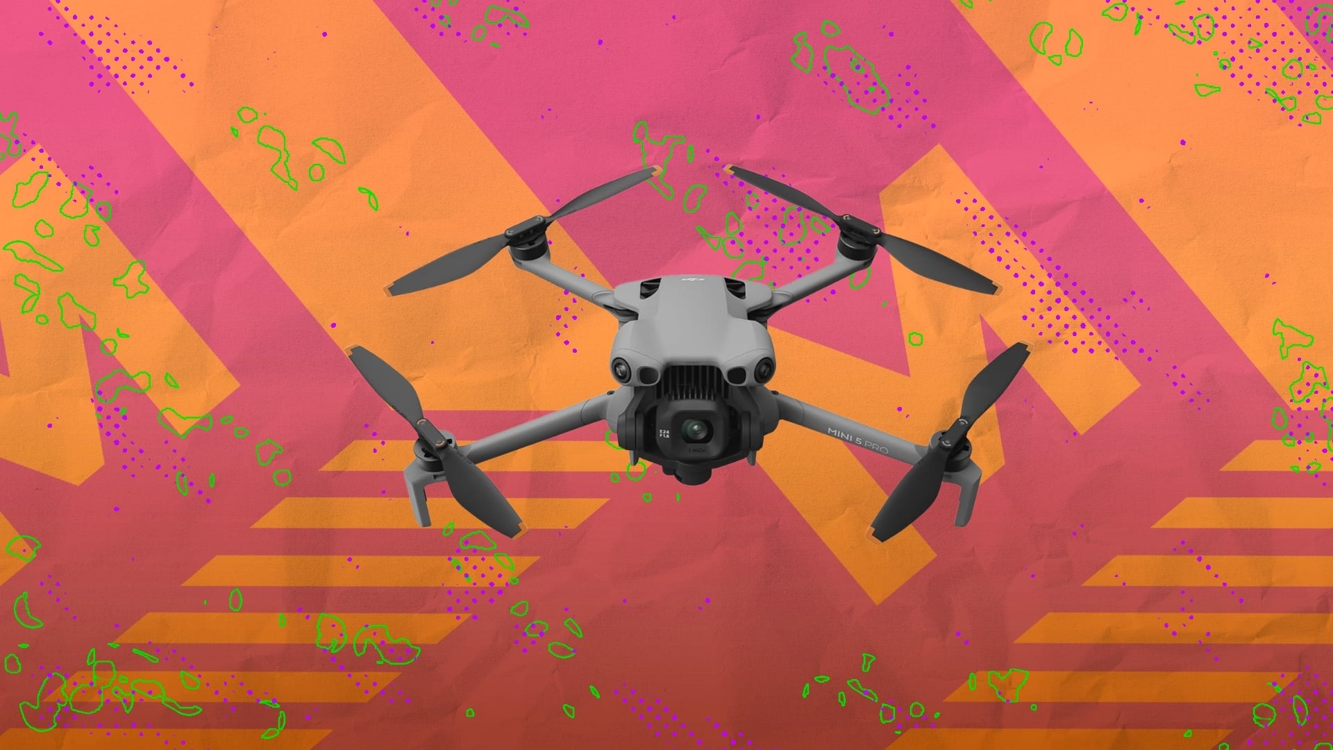 DJI Mini 5 Pro Fly More Combo on composite background