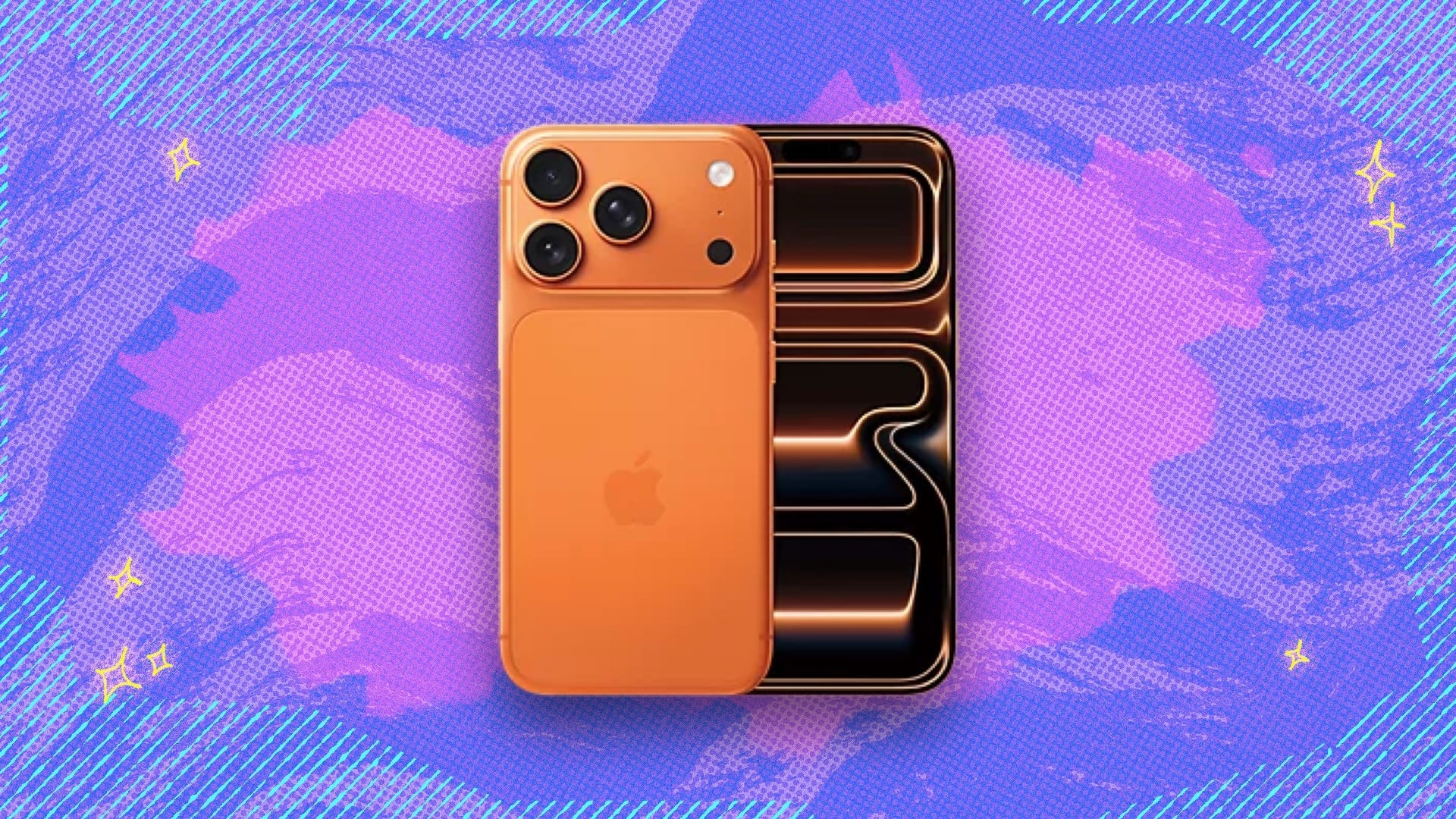 Apple iPhone 17 Pro on Mashable composite background