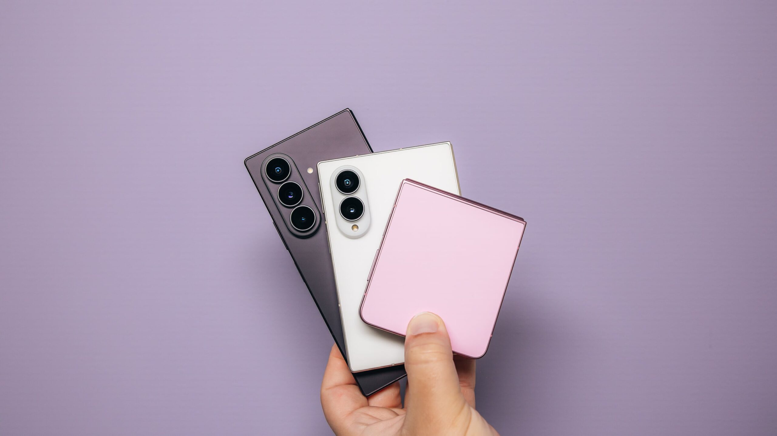 All three new Samsung foldables in one hand