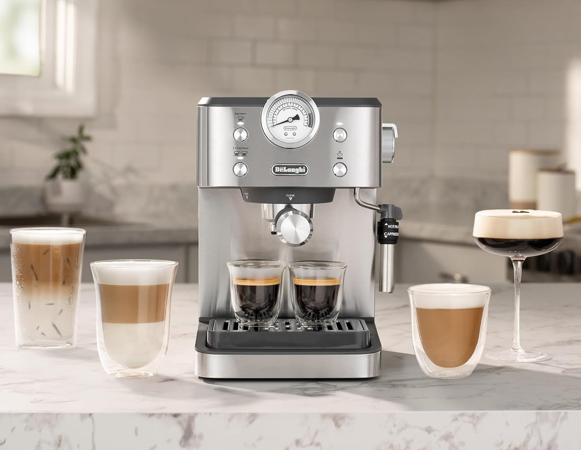 Classic Stainless Steel Espresso Machine