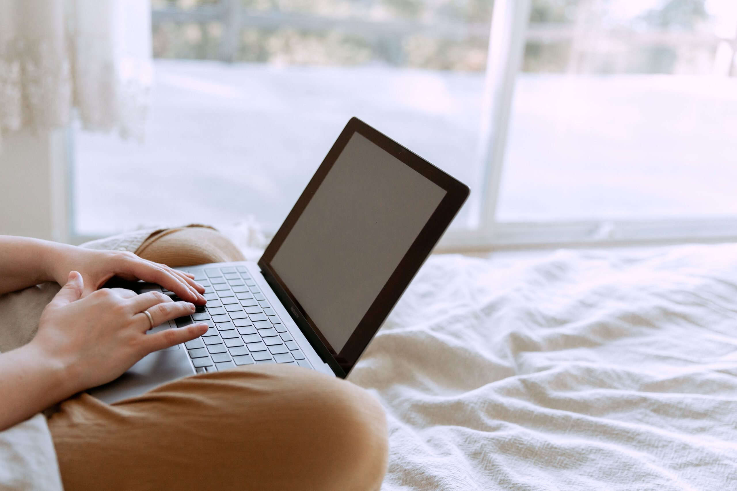 Laptop on lap