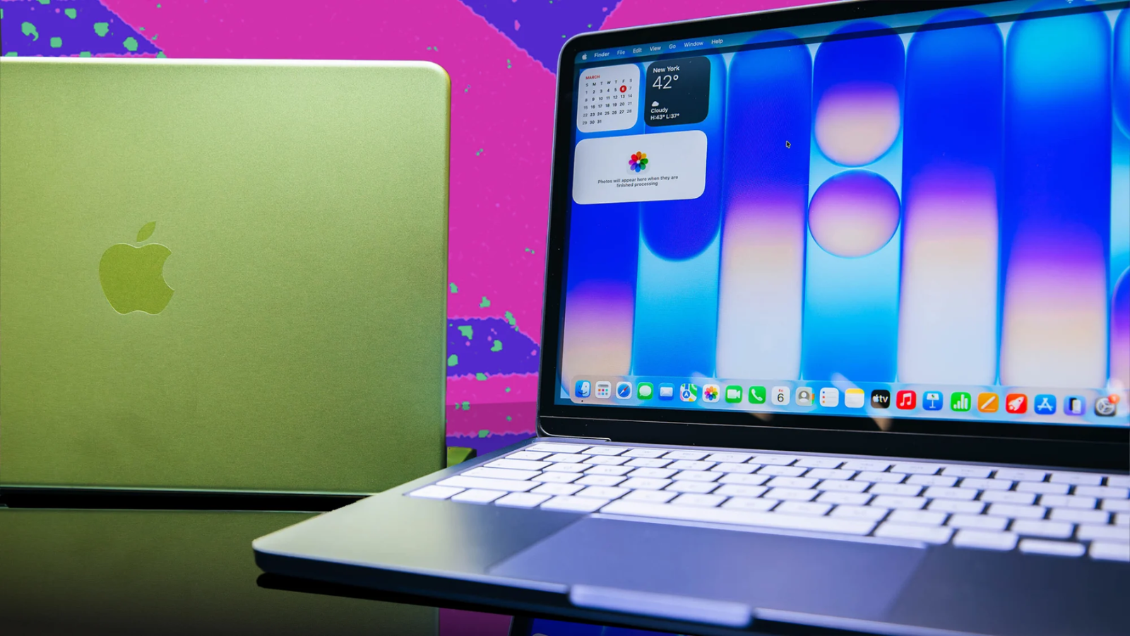 two colors of the apple macbook neo