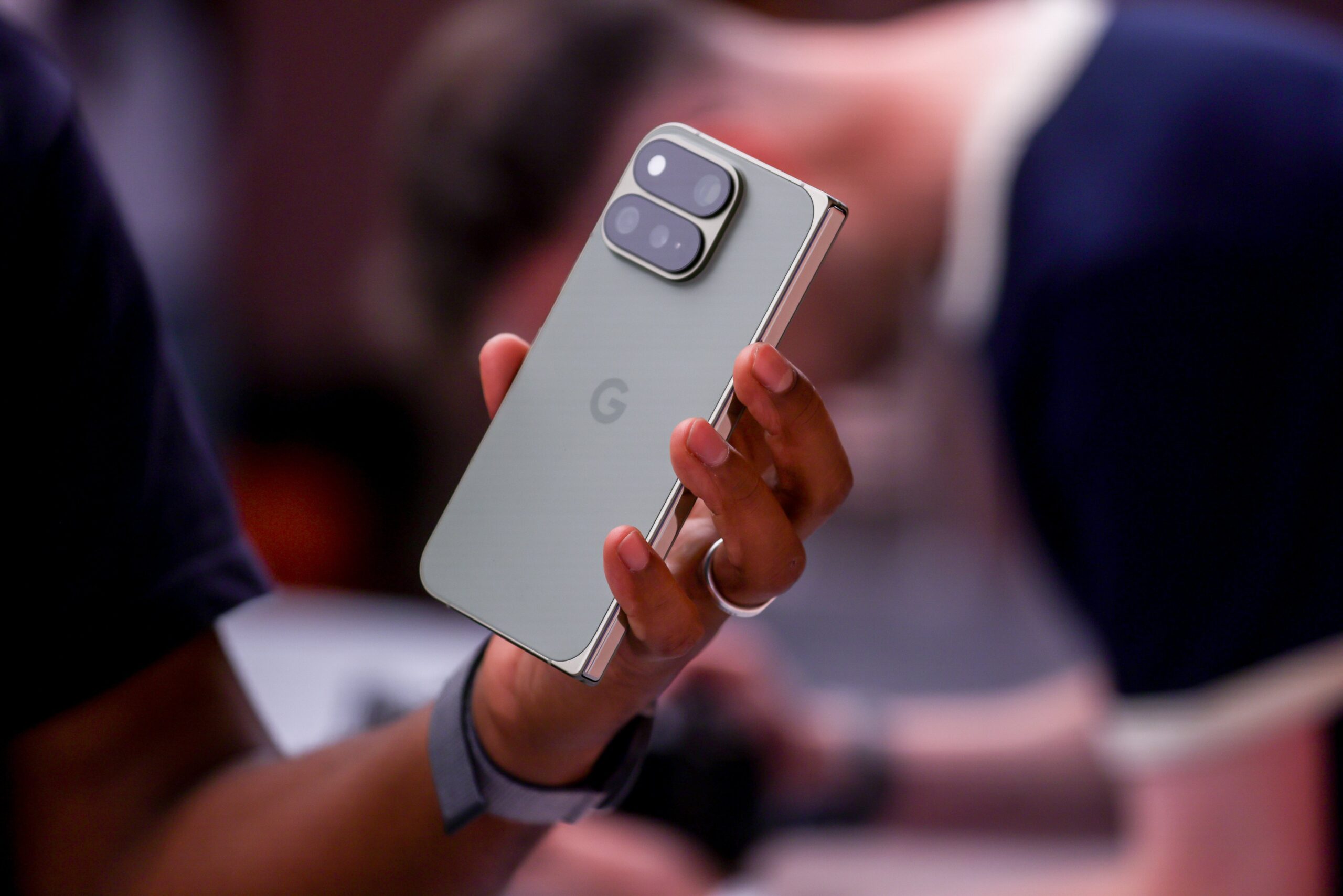 A Pixel 11 Pro Fold smartphone during a content capture event in New York, US, on Monday, Aug. 10, 2026.