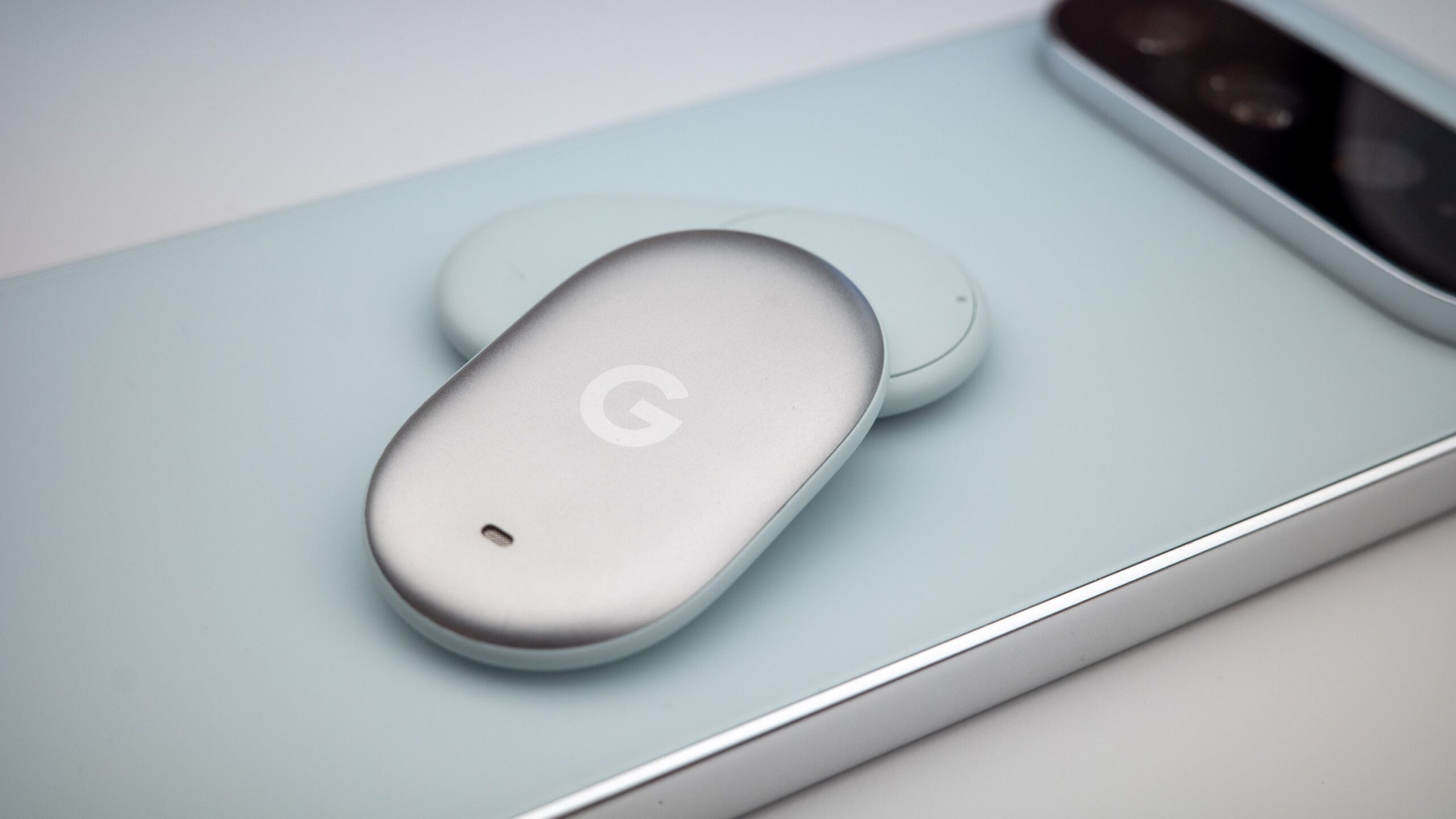 the google pixel tag on top of a google pixel phone