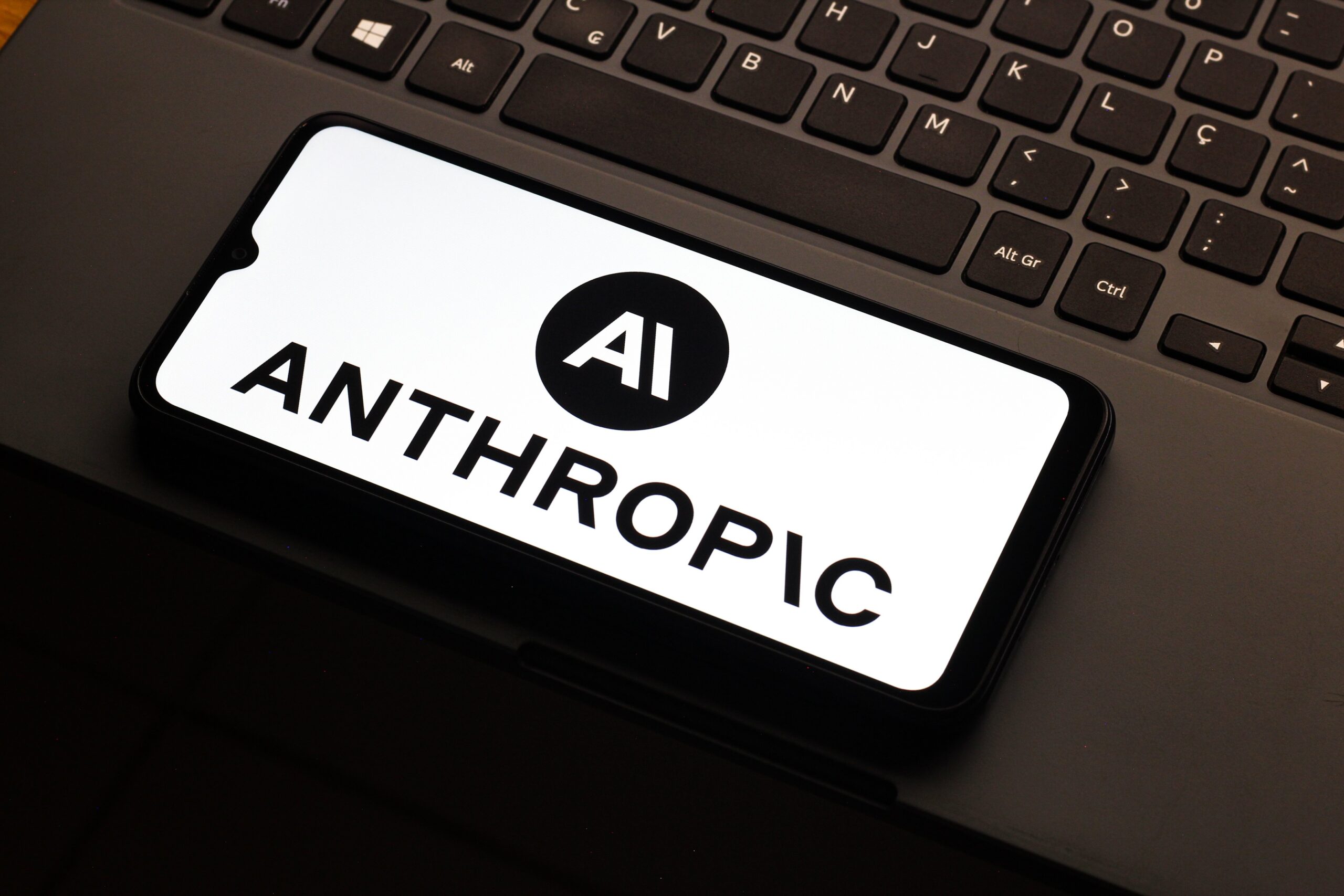 Anthropic logo on mobile device