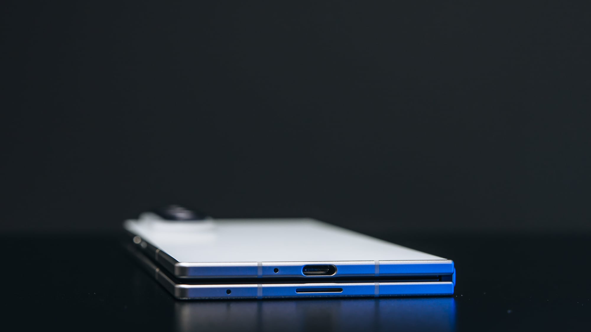 Samsung Galaxy Z Fold 8 Ultra lying flat on a table