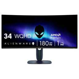 Alienware gaming monitor on white background