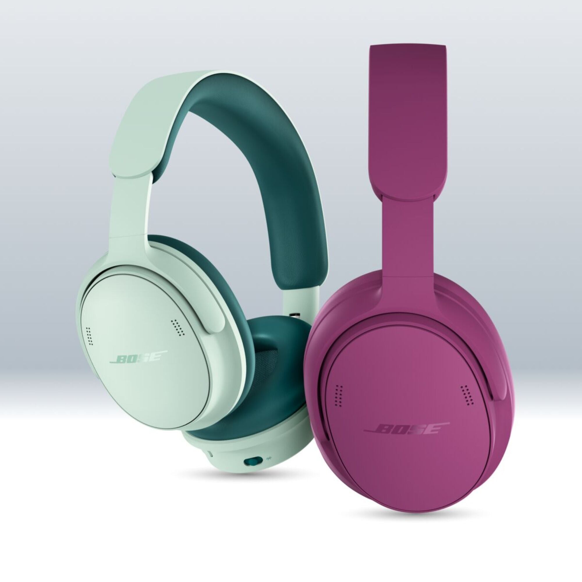 mint and mauve headphones
