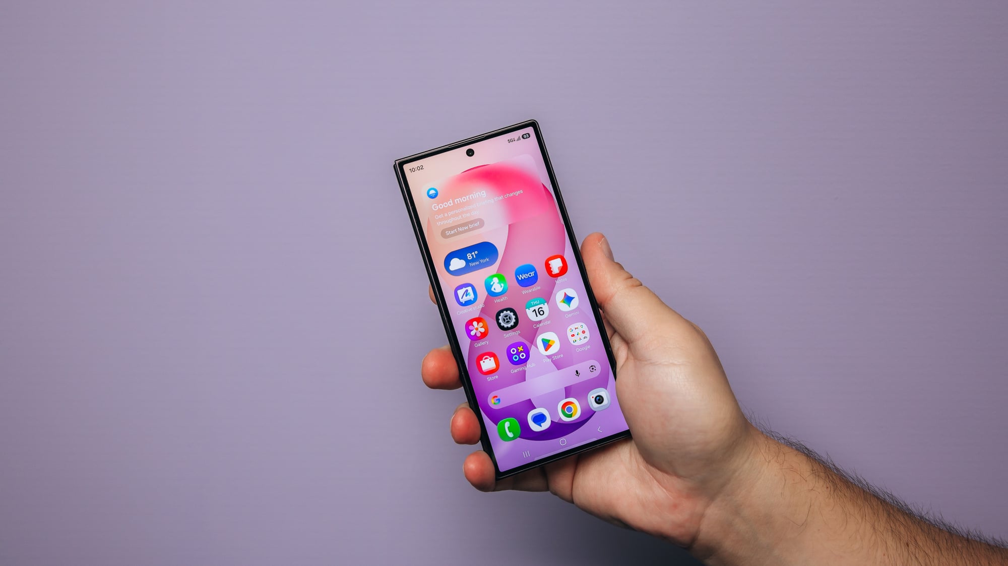 Samsung Galaxy Z Fold 8 Ultra folded with external display on